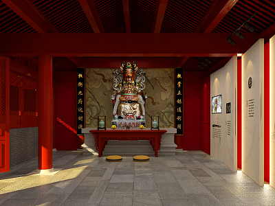 New Chinese-style Temple of Wealth model