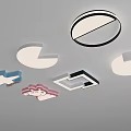 Creative Cartoon and Geometric Shaped Ceiling Lights for Modern Interior Decoration 3d model