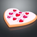 Modern Biscuits Heart Biscuits Whole Wheat Biscuits 3d model