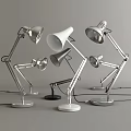 Modern Adjustable Desk Lamps With Metal Arms And Various Color Bases