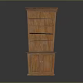 Traditional Wooden Bookcase With Multiple Open Shelves And Closed Cabinet Doors