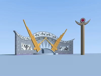 Ethnic Landscape Wall Miao Landscape Wall 3d model Ethnic Landscape Wall Miao Landscape Wall 3d model