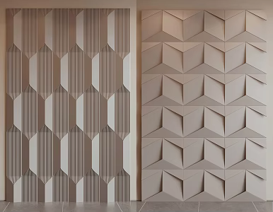 Modern wall panel three-dimensional decorative panel 3d model