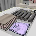 Transparent Storage Basket For Organizing Clothes And Towels In Drawer