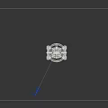 Industrial Metal Valve With Blue Handwheel And Flange Connection Structure