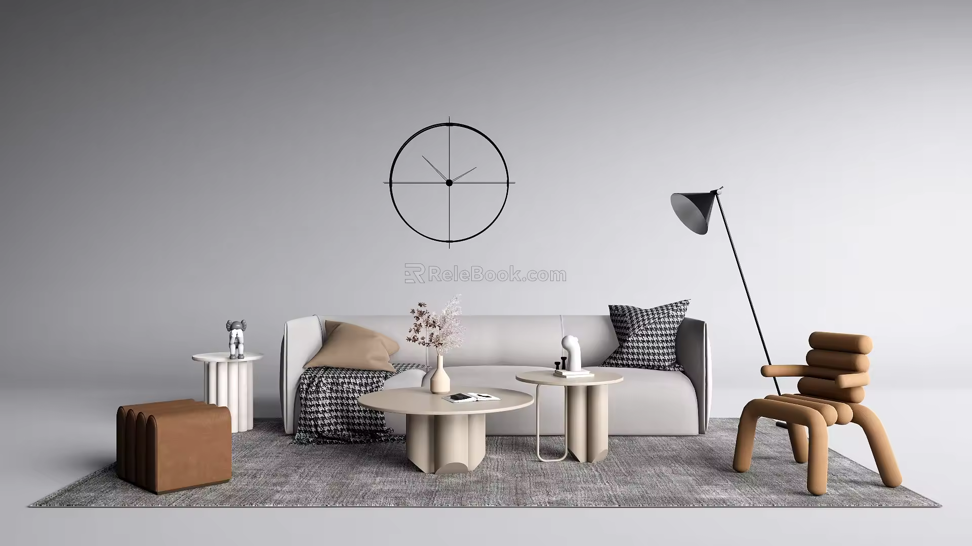 Modern Sofa Coffee Table Combination Simple Sofa Coffee Table Combination 3d model
