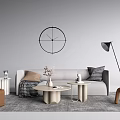 Modern Sofa Coffee Table Combination Simple Sofa Coffee Table Combination 3d model