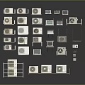 Electrical Appliances Display With Various Styles of Air Conditioners And Related Parts