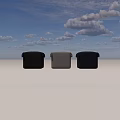 Different Colored Velvet Ottoman Poufs With Tassel Trim For Living Room