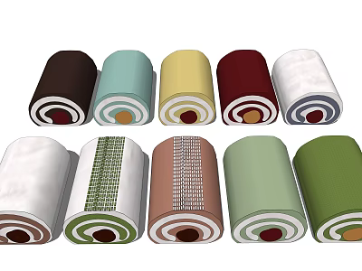 Modern Cake Cake Roll 3d model Modern Cake Cake Roll 3d model