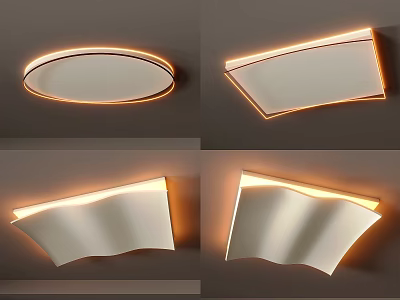 Modern Ceiling Lights With Various Shapes And Warm Light For Home Interior Lighting 3d model