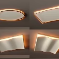 Modern Ceiling Lights With Various Shapes And Warm Light For Home Interior Lighting 3d model