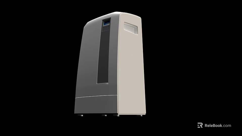 White Standing Air Cooler Fan With Modern Design And Efficient Cooling 3d model 