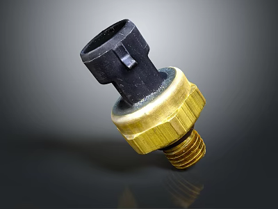 Pipe Component With Black Connector And Brass Threaded Fitting For Industrial Plumbing 3d model