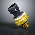 Pipe Component With Black Connector And Brass Threaded Fitting For Industrial Plumbing 3d model