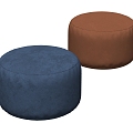 Sofa stool Low stool Round stool 3d model