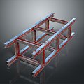 Iron frame large iron frame iron frame house factory industrial iron frame iron ladder rigid ladder work frame rigid scaffold 3d model