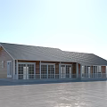 Single Story Detached House Exterior With Wooden Siding Dark Roof Porch And Windows