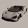 Silver Convertible Sports Car In Spacious Gray Interior With Sleek Floor