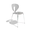 Modern Single Chair With Silver Metal Frame And Ergonomic Back Design