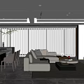 Modern Guest Restaurant 3d model