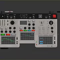 Advanced Dual Section Electronic Control Panel With Knobs Buttons And Colored Displays