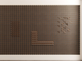 Modern interactive wall 3d model