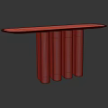 Sleek Modern Console Table With Marble Tabletop And Black Metal Cylindrical Legs