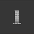 Stylish Modern Wrist Watch With Silver Metal Chain Strap And Black Dial