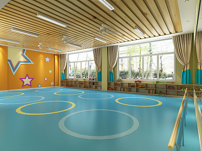 Modern Kindergarten Children's Dance Classroom model