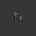Ornate Gold And White Weapon Featuring Pistol And Blade With Intricate Metallic Design