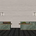 Lobby Reception Desk Reception Desk Water Bar 3d model