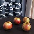 Apple Fruit Food Red Fuji Red Apple 3d model