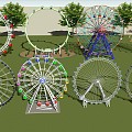 Modern Ferris Wheel 3d model