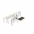 Recreational Ground With Basketball Hoop Net Ladder And Ping Pong Table