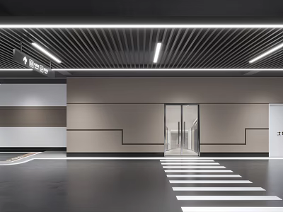 Indoor parking Modern parking 3d model