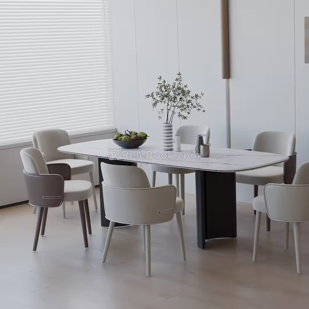 Modern table combination 3d model
