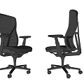 Modern Ergonomic Office Chair With Breathable Mesh Backrest And Adjustable Armrests Rolling Casters