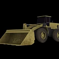 Ultra-low surface optimization loader engineering vehicle scene necessary 3d model