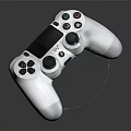 Ergonomic White Electronic Gaming Controller With Responsive Buttons Joysticks And Touchpad