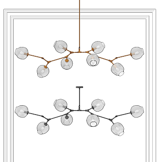 Modern Chandelier Glass Chandelier Restaurant Chandelier 3d model