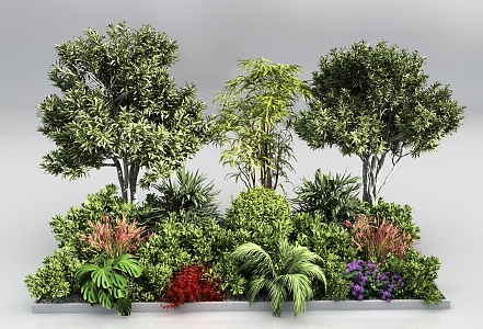 Modern Plant Pile Plant Landscape Plant Garden Plant Group Sketches Park Plant Big Tree Shrub Ball Flowers Greening 3d model