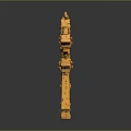 Intricate Gold Cross Pendant With Detailed Ornate Carvings And Religious Design