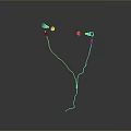 Wired In Ear Computer Headphones With Yellow Details On Black Background