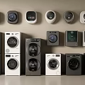 Various Modern Washing Machines In Different Colors And Styles For Home Use