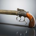 Vintage musket pistol 3d model