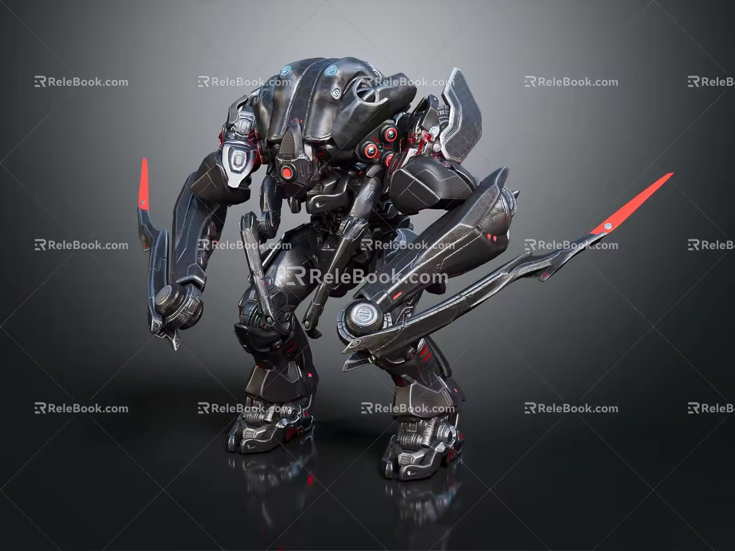Industrial LOFT Robot Mech Warrior Machine Battlearm Mechanical Battlearm Machine Warrior 3d model