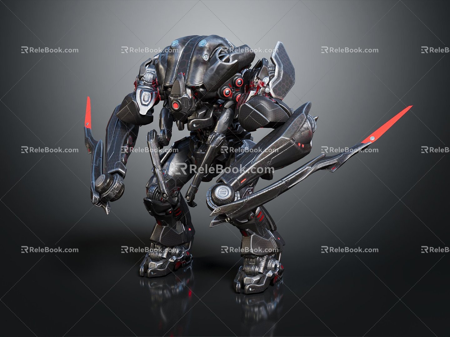 Industrial LOFT Robot Mech Warrior Machine Battlearm Mechanical Battlearm Machine Warrior model