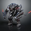 Industrial LOFT Robot Mech Warrior Machine Battlearm Mechanical Battlearm Machine Warrior 3d model