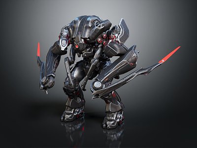 Industrial LOFT Robot Mech Warrior Machine Battlearm Mechanical Battlearm Machine Warrior 3d model